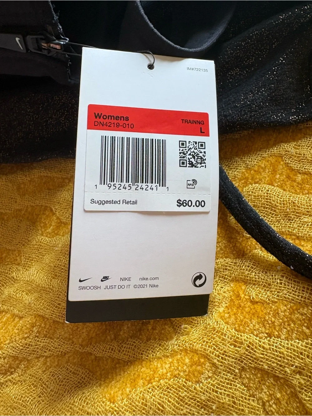Nike Black Front-Zip High Support Sports Bra - Picture 4 of 4